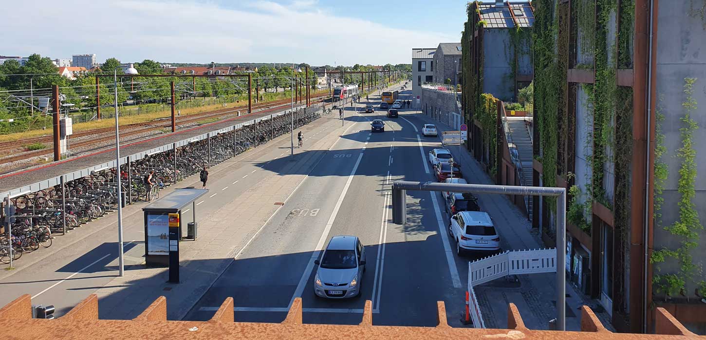 Stationsbroen i køge - udsigt mod syd