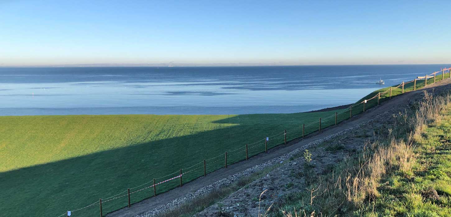 Udsigt fra volden Køge Marina