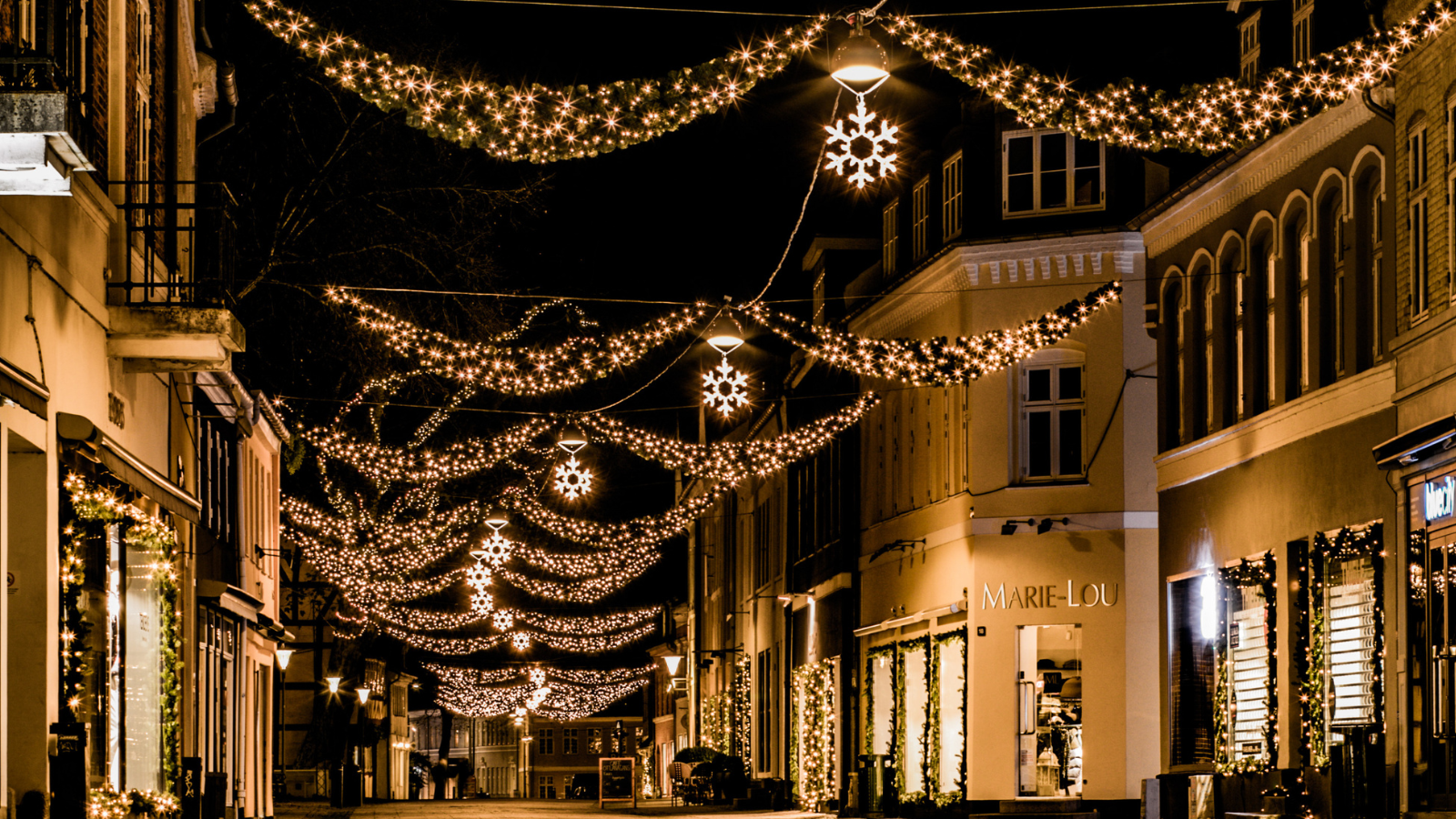 Nørregade med julelys